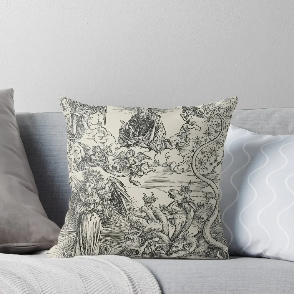 Albrecht Durer The Apocalyptical Woman from the Apocalyse Throw Pillow Pillow Cover pillow