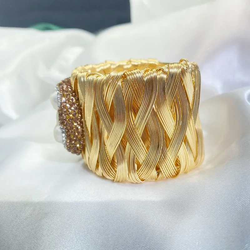 1pcs white freshwater pearl baroque cuff bracelet unique style Bracelet VINTAGE view 3