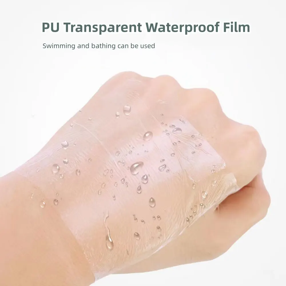 PU Waterproof Bandages Disposable Transparent Stretchable Adhesive Bandages Waterproof Protect Your Tattoos And Showers