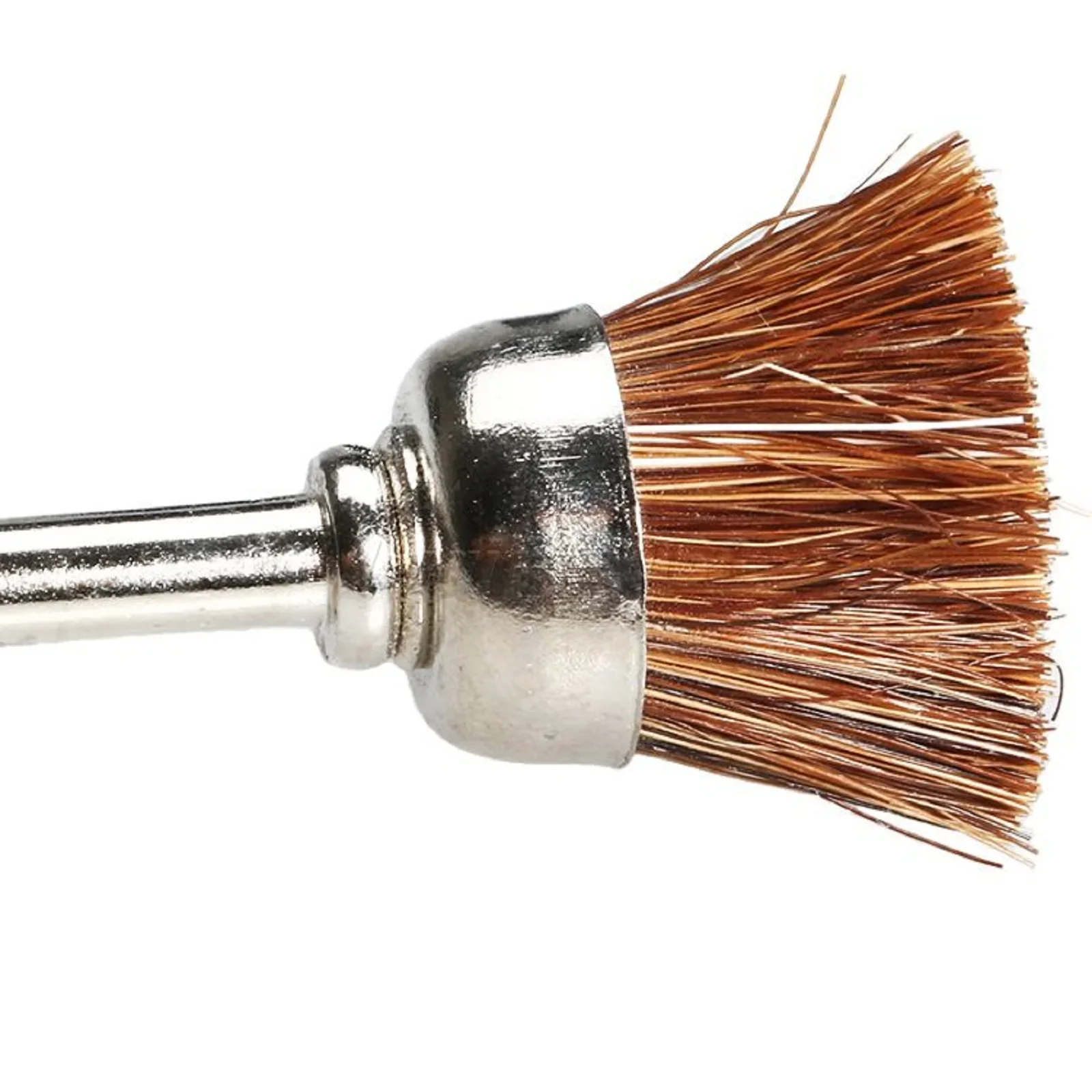 5Pcs 3mm Brown Soft Nylon Polishing Cup Brush Wheels Buffing Polisher for Dremel Rotary Tool Accessories