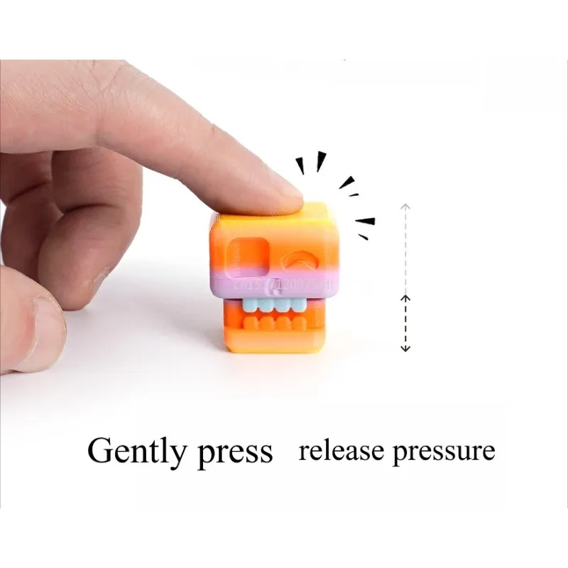 ثلاثية الأبعاد مطبوعة زر الهيكل العظمي شبح الوجه لعبة العقل الاسترخاء الهدوء لعبة الإجهاد القلق الإغاثة مضحك الجدة أداة حسية جديد 2025