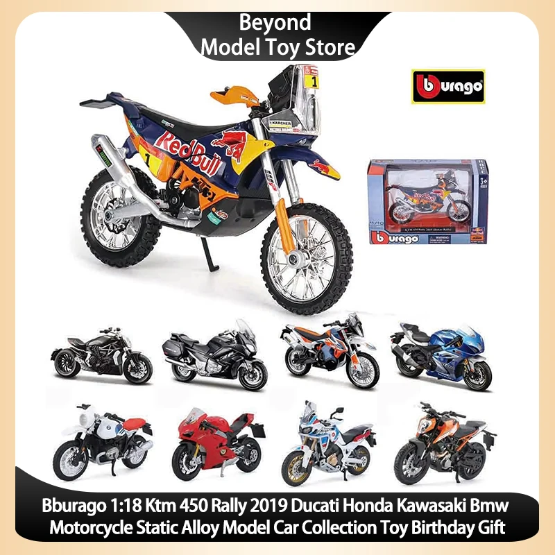 

Bburago 1:18 Ktm 450 Rally 2019 Ducati Honda Kawasaki Bmw Motorcycle Static Alloy Model Car Collection Toy Birthday Gift