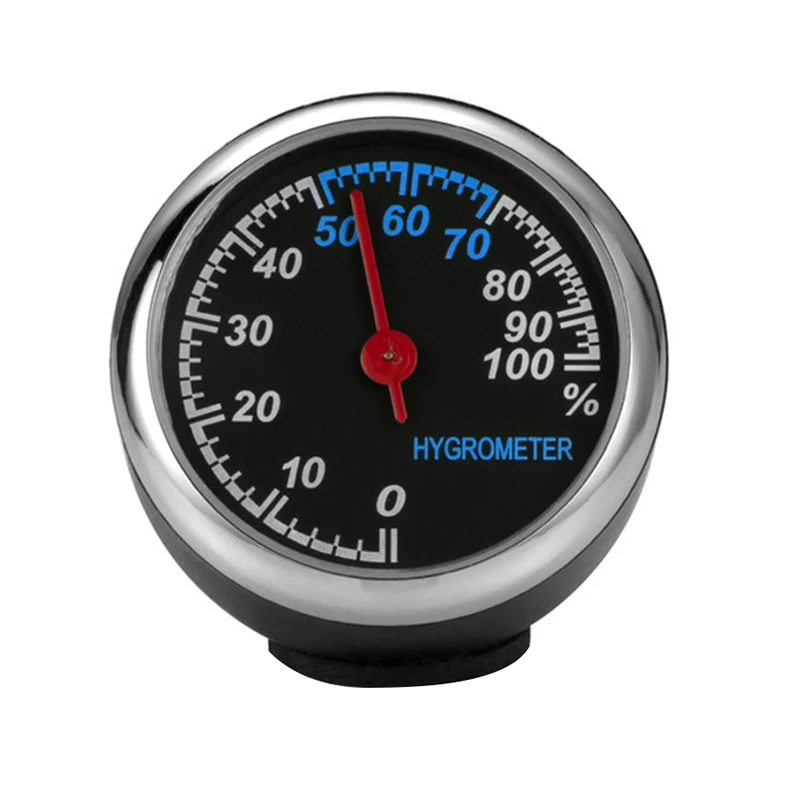 Compact 45mm Thermometer Plastic Round Temperature Gauge Double Metal Temp Monitor Test Fitting for Household Auto