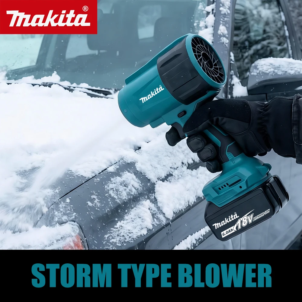 For Makita High Speed Air Blower, 200m/s Jet Airflow, Strong 800G Wind, 18V Lithium Portable Handheld Blower Tool