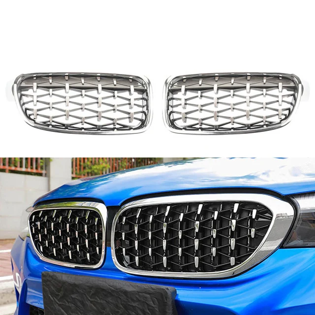 NiceCar Front Bumper Diamond Kidney Grille Racing Grille for BMW-3 Series F30 F31 320I 325I 328I 330I 2012-2018