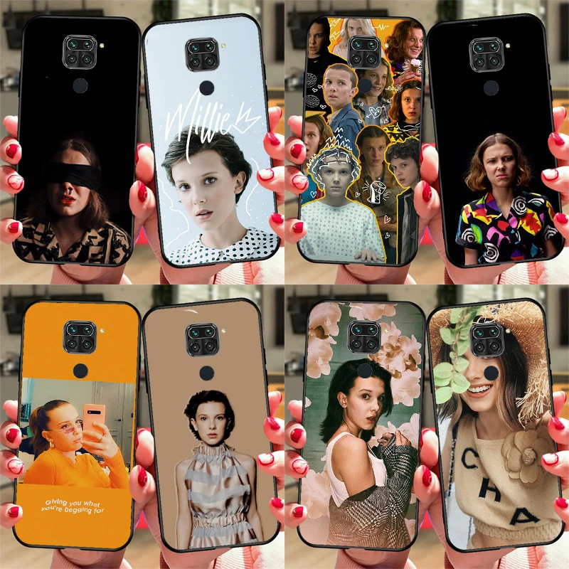 British actor Millie Bobby Brown Case For Redmi Note 8 9 10 11 12 Pro Plus 10S 11S 12S Cover For Redmi 9C 10A 10C 12C Coque