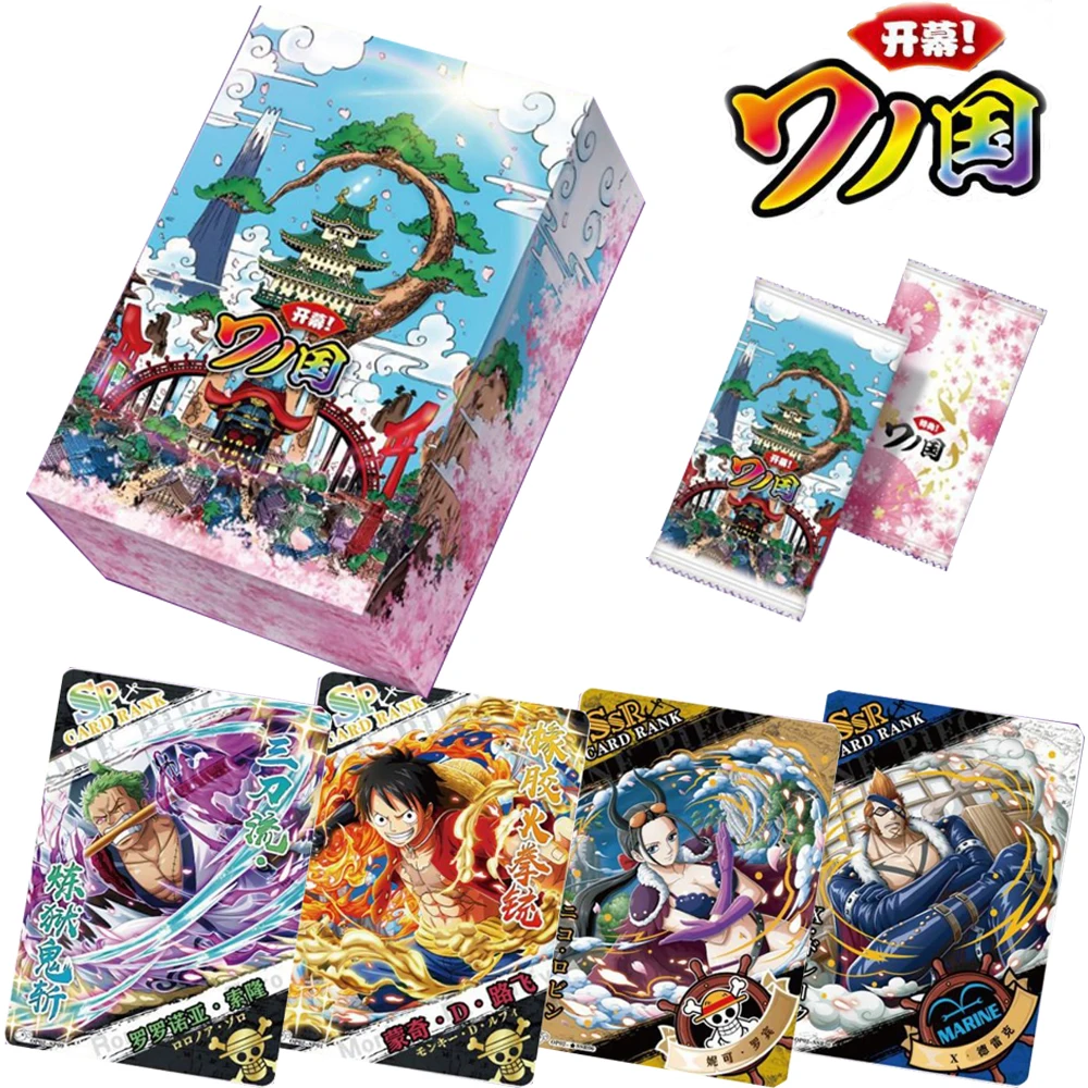 Caja de tarjetas de la serie One Piece, personaje de película de Anime, Luffy, Zoro, Nami, Chopper, juego TCG, tarjetas coleccionables para niños, juguetes de regalo de cumpleaños