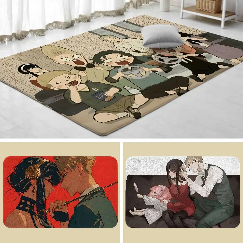 

Anime S-spy-F-familys Floor Mat Art Carpet Rug For Bedroom Living Room Sofa Home Doormat Decor,Large Kid Non-slip Floor Mat