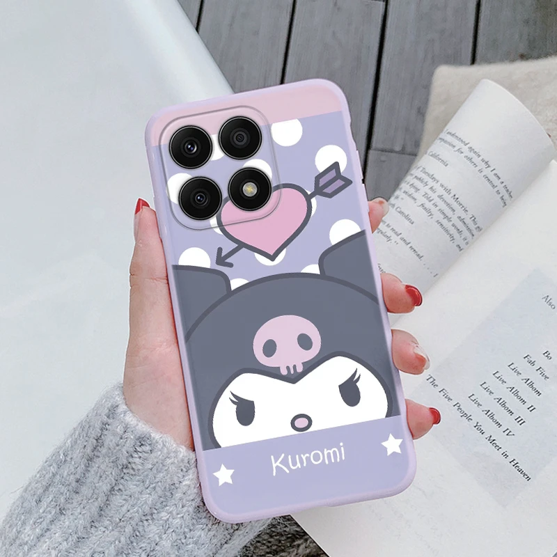 Чехол для телефона Honor X6A Sanrio Kuromi Melody мультяшный Чехол Мягкий силиконовый чехол для HonorX6A X6 A Coque 6,56 дюйма бампер