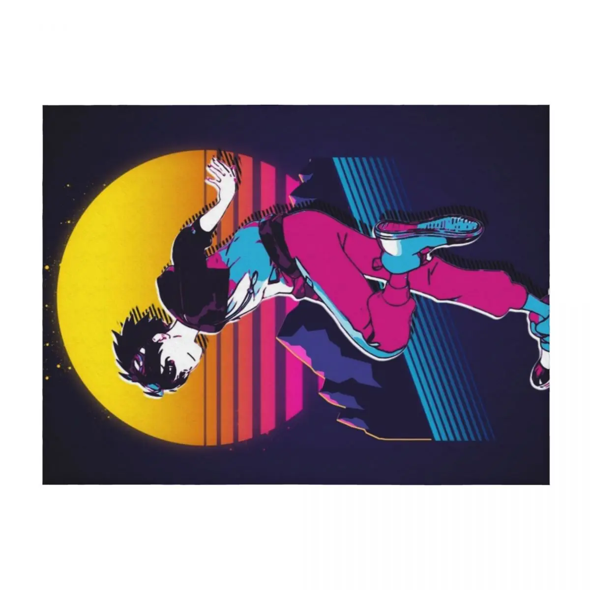 

Digimon Survive - Takuma *80s retro* Throw Blanket Thermals For Travel Sofa Quilt Camping warm winter Blankets