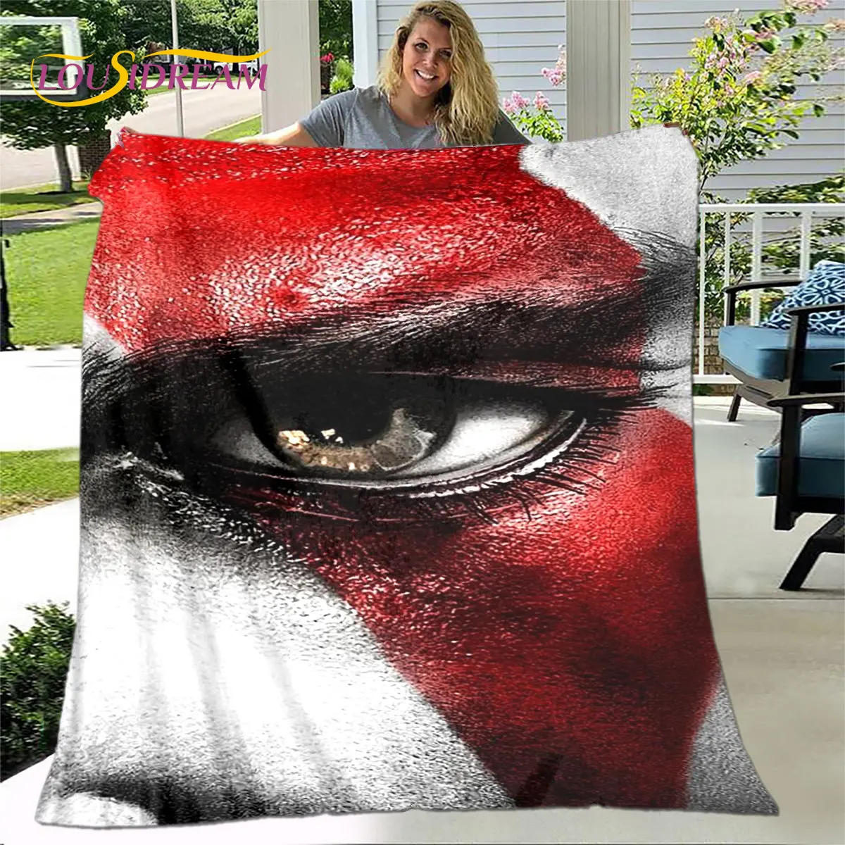 게임 신의 전쟁 게이머 부드러운 플러시 담요, 플란넬 담요 거실 침실 침대 소파 피크닉 커버 베티 데케