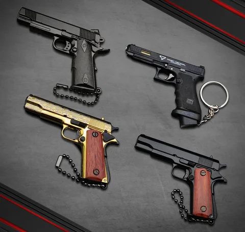 1:3 Mini Colt 1911 Tactical Pubg Pistol Detachable Metal Toy Gun Model Collection Decorations Hanging Gift Alloy Keychain