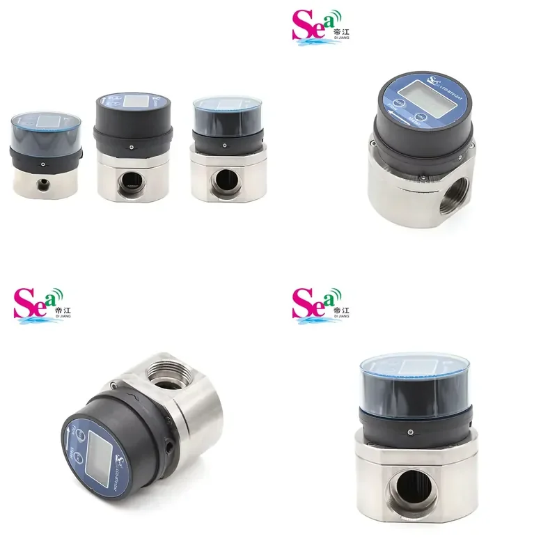 Battery Charged DN8/10/15/20/25 Female Port Fuel Flow Meter Total Flow Counter Display Meter for Robots