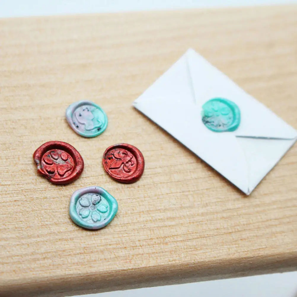 

Набор миниатюрных имитаций восковых печатей из сплава, дерева, керамики, стекла, аксессуары для декора мини-домиков, украшения для микроландшафта, декор для вечеринок