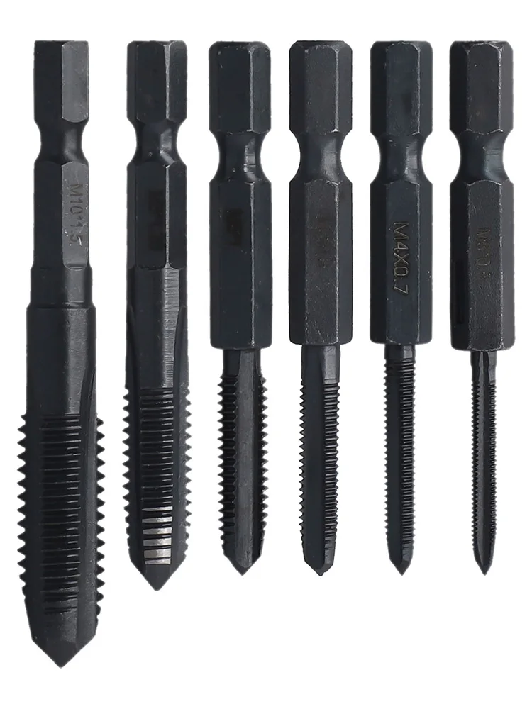 Drill Bit Set Hex Shank Tap Manual Tapping Operation Straight Flutes Design For Hand Drill Drilling Machine Accessory