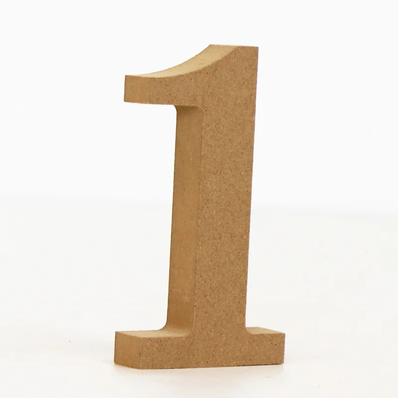 1pc 10cm Wood Color Numbers 0-9 Wooden DIY Arabic Numerals Art Crafts Standing Party Wedding Home Decor