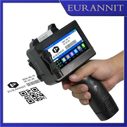 EURANNIT E15-1 25.4mm Portable Handheld Inkjet Printer Text QR Barcode Image Batch Number Logo Expire Date Label Coding Machine