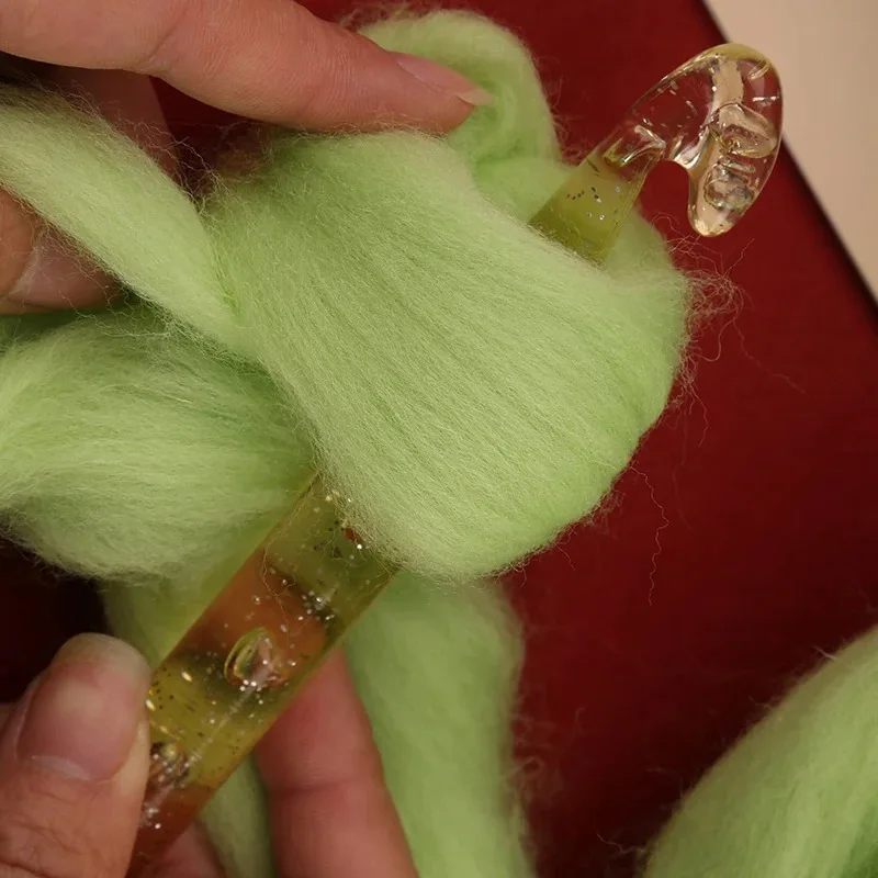 FELE لمجموعة التلبيد بالإبرة المتجول 250 جرام، صوف التلبيد بالإبرة، سطح الصوف المصبوغ يدويًا، صوف ميرينو المختلط من الصوف الطبيعي المتجول