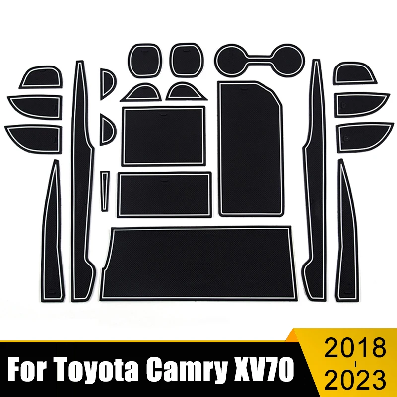 

Car Accessories For Toyota Camry XV70 2018-2021 2022 2023 Door Groove Mat Cup Anti Slip Gate Slot Mat Cup Holder Non-Slip Pads