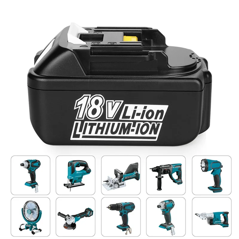 GOB-oFor ماكيتا بطارية 18 فولت BL1860B بطارية ليثيوم أيون قابلة للشحن لماكيتا 18 فولت شاحن أدوات كهربائية BL1830B BL1840