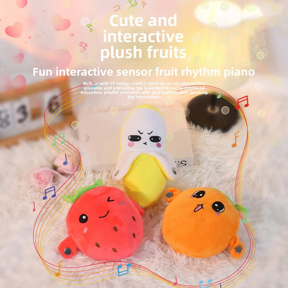 Interactive Musical Plush Toy Baby Musical Sensory Doll Singing Stuffed Animal Toy Education Present for Toddler