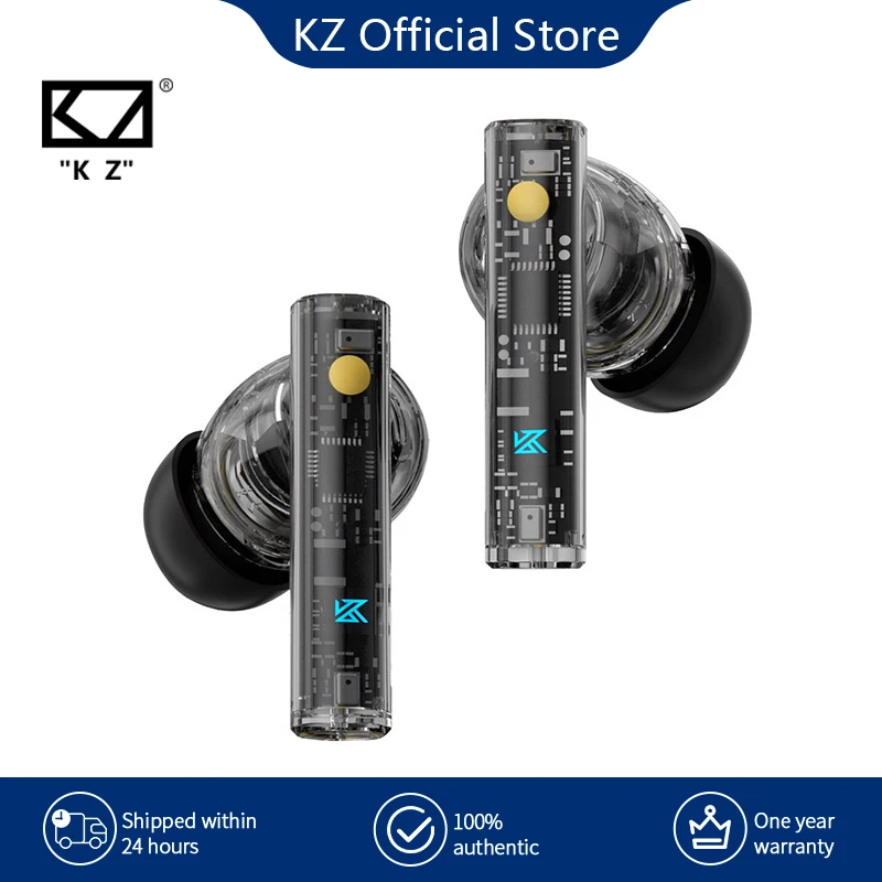 KZ Carol ANC True Wireless Earphone 55dB Active Noise Canceling TWS Headphone 6 Mics AI HD Call Bluetooth 5.3 HiFi In-Ear Earbud