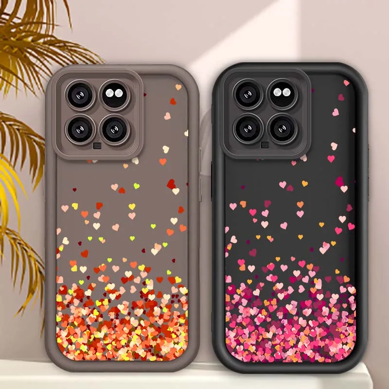 

Color Love Heart Popular For Xiaomi Mi 17 15 14 14T Redmi 13 13T 13C 12C 14C 12 12T Lite Pro 5G Eye Ladder Phone Case