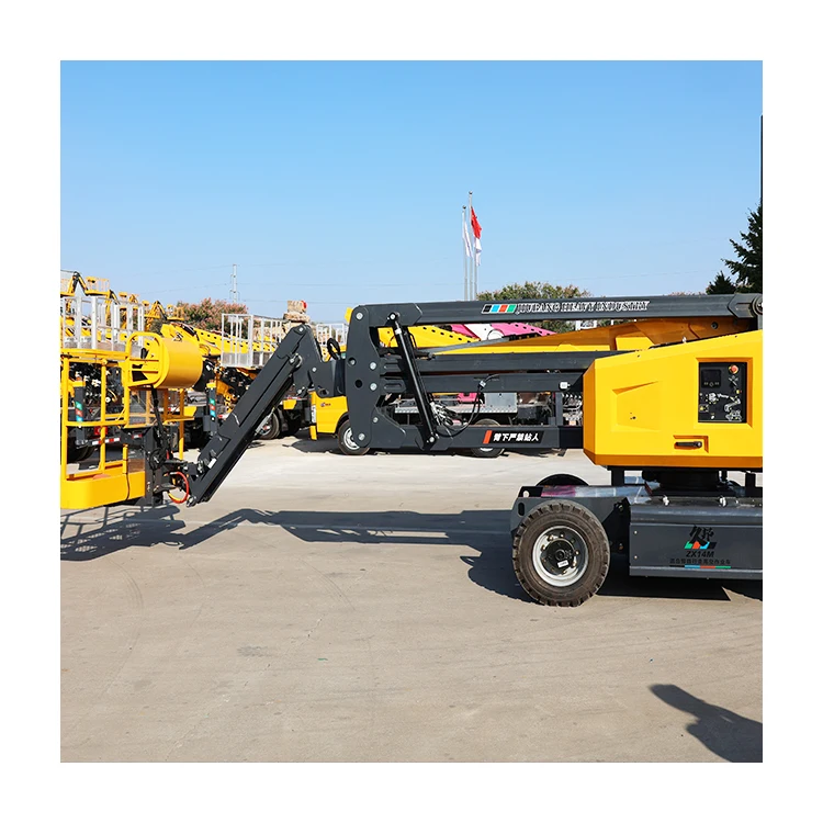 180 Degree Rotation 16-22 M 250Kg Towing Telescopic Boom Lift Electric Diesel-Hydraulic Cherry Picker Spider Boom New Automatic
