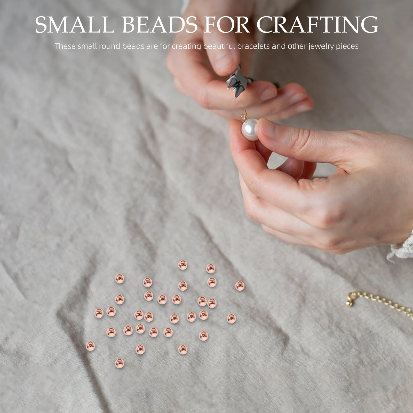 

Bracelet Spacer Beads Jewelry Handmade Accessories Round Spacers for Making