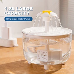 1200ml Automatic Pet Water Fountain with Filter USB Electric Mute Pet Drink Bowl Recirculate Filtering Drinker for Cats & Dogs