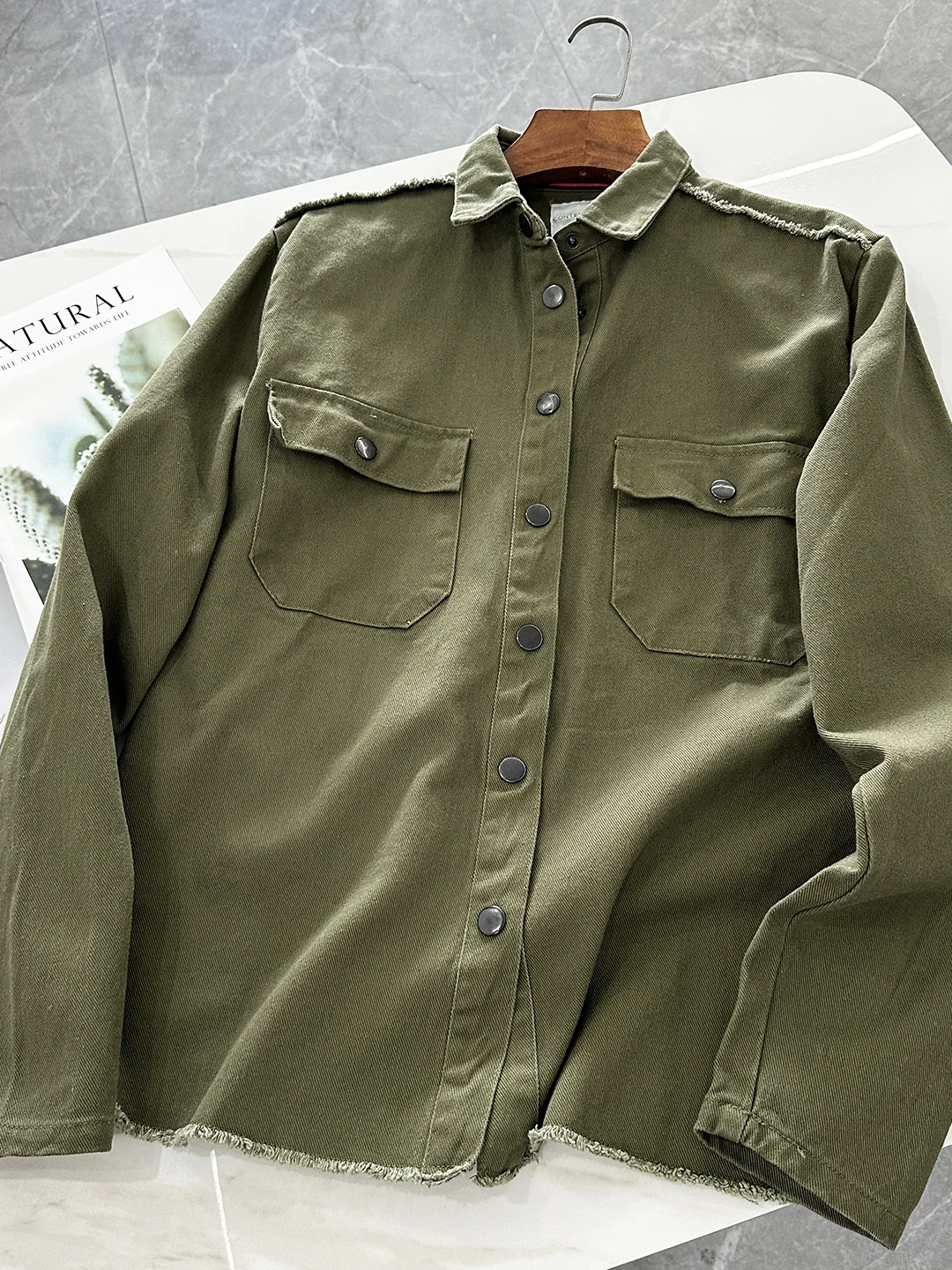 

Выцветшая хлопковая рабочая одежда в стиле ретро, мужская повседневная осенняя верхняя одежда irt Sle, тяжелая саржевая американская Sle Long Sve