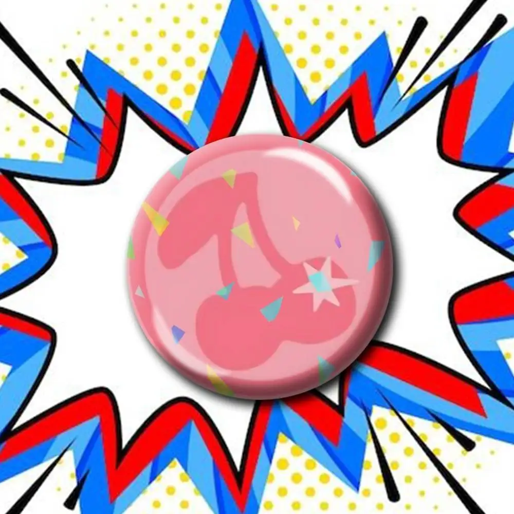 Global Pop Girls K-KATSEYE Customizable Round Brooch Pins, Personalized Badges With Broken Glass Design Fashion Accessory
