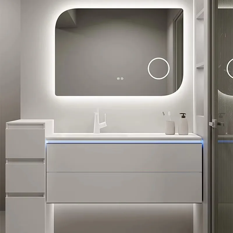 

Storage Lighting Bathroom Cabinet European Shelf Toilet Wall Bathroom Cabinet Vanity Hotel Meuble Salle De Bain Home Furniture