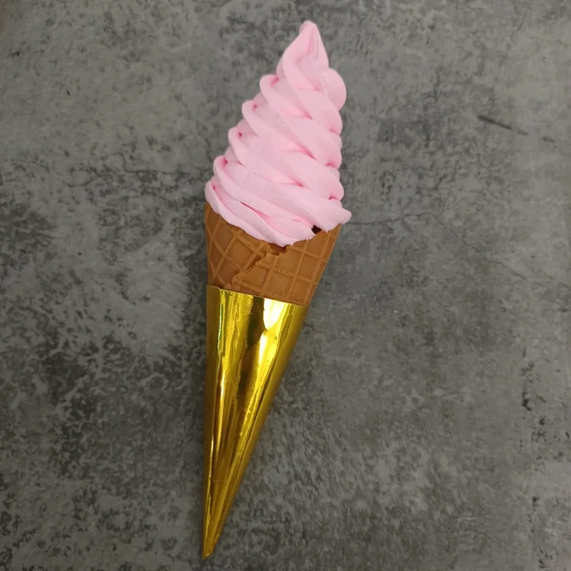 Simulation Ice Cream Model Commercial Display Ice Cream Machine Sweet Ice-Cream Cone Sundae Decoration Ice Cream Toy One Piece D