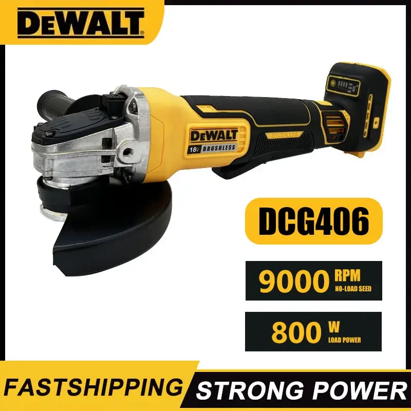 

Dewalt DCG406 125MM Brushless Angle Grinder 9000RPM Cordless Cutting Machine Impact Polisher Machine Rechargeable Power Tool