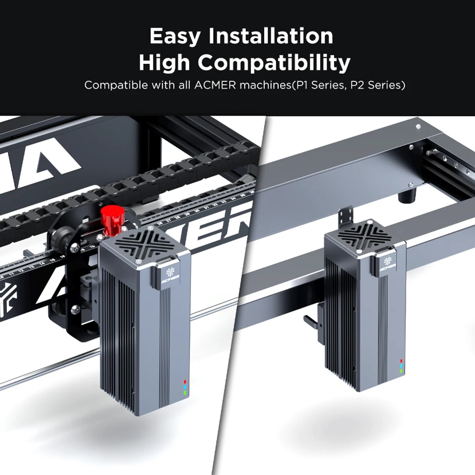 Modulo testa laser a infrarossi ACMER 1064nm 2W per incisore laser serie P1 P2 incisibile metallo ferro leghe d'argento pelle acrilica