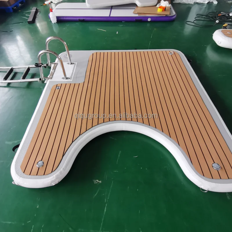 

Google Hot Jetski Docks Yacht Sea Pool Drop Slide Deck Boat with Tent Island Fishing Swim Floating Water Inflatable Platform