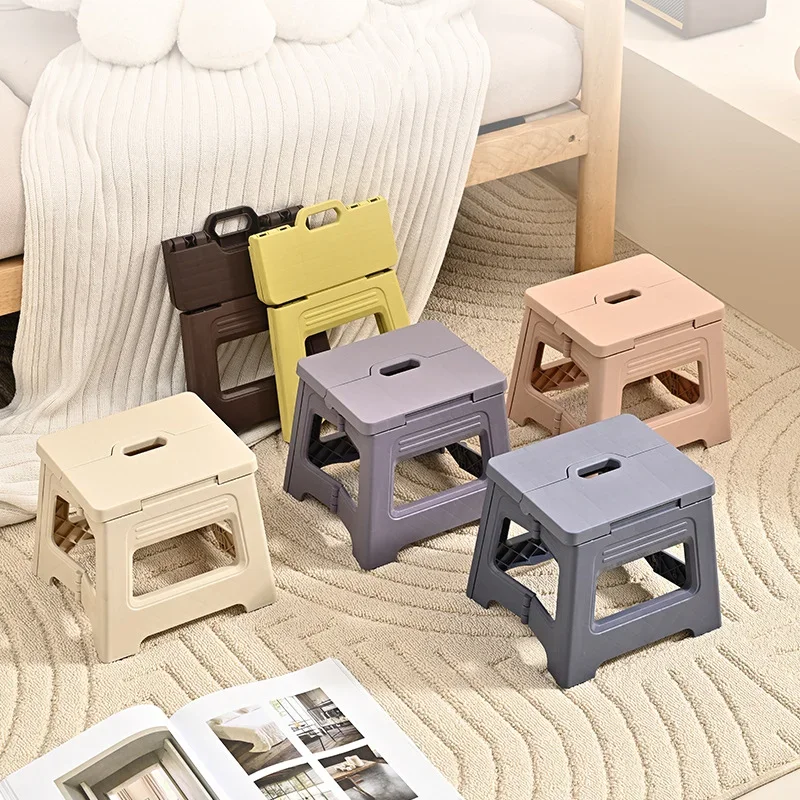 New Folding Stool Integrated Design Lightweight Thickened Structure Portable for Home Camping Fishing Travel Outdoor Use