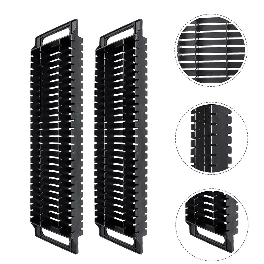 4Pcs Pcb Board Stand 25-Slot Anti-Static Plastic Rack for Secure Circuit Board Organization Display and Efficient Workshop Setup