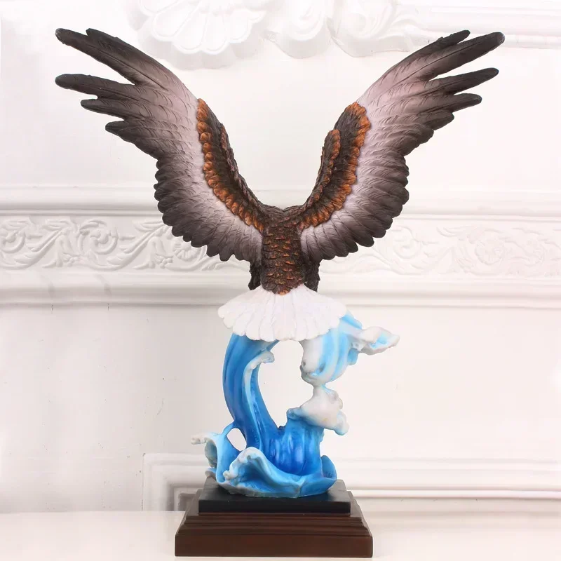 Golden Torch Simulated Eagle Shows Great Ambition, Pengcheng Wanli Office Home Furnishings Gifts for Opening