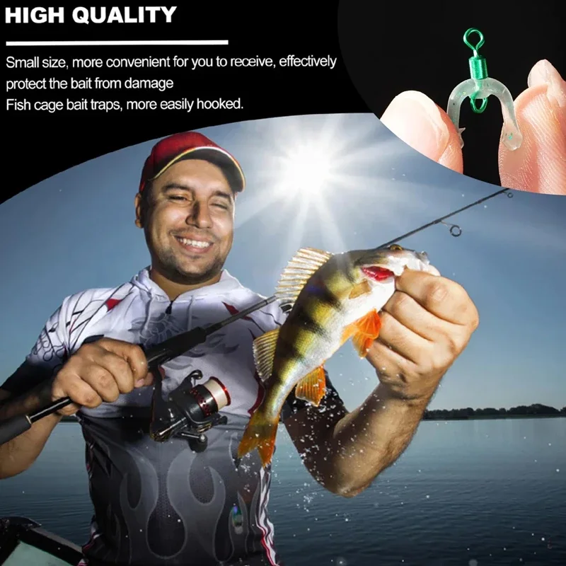 

10pcs Anti-tangle Flat Fishing Line Bifurcation Space Bean 8/y Fishing Hook Separator Anti Tangle Splitter Lure Accessorie Tool