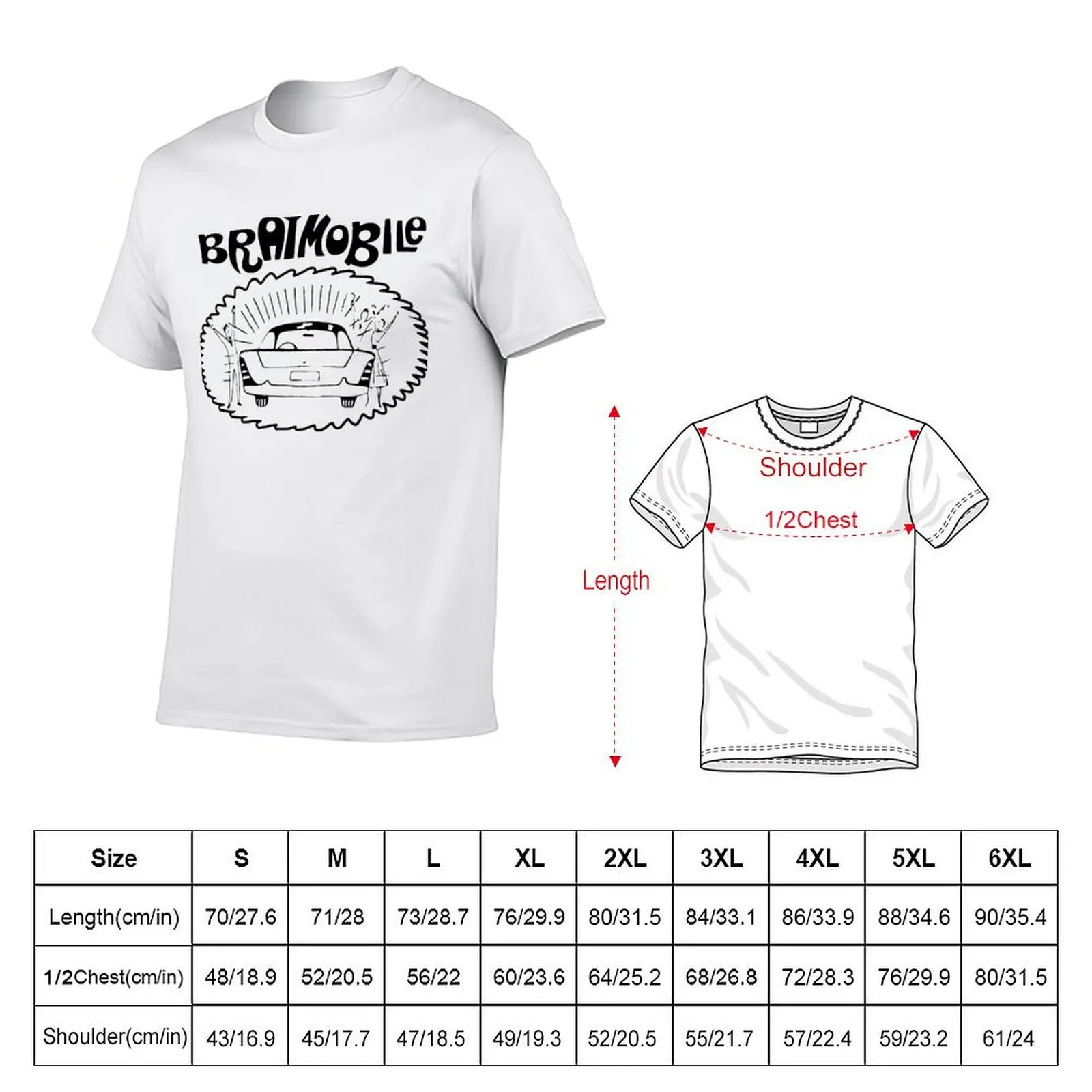 Bratmobile Remake, Light Background T-Shirt Stain Resistant Casual Tee
