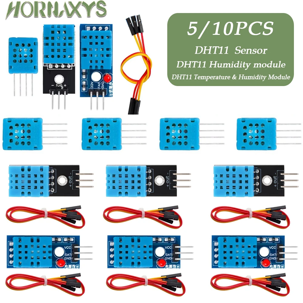 

5/10pcs Smart 3pin KY-015 DHT-11 DHT11 Digital Temperature And Relative Humidity Sensor Module + PCB For Arduino DIY Starter Kit