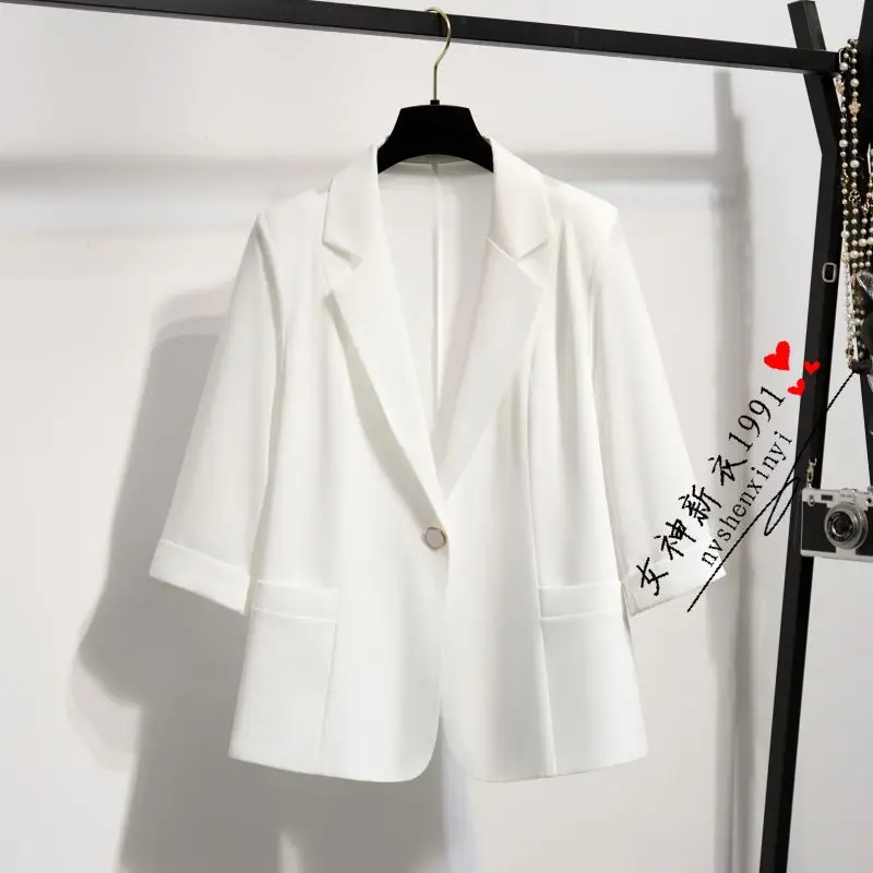 

Длинное пальто женский женский пиджак шерстяной стильный утягивающий элегантный универсальный белый с короткими рукавами простой европейско-американский стиль