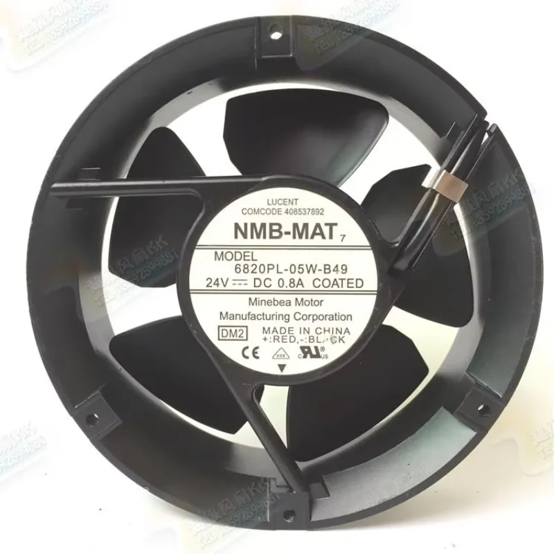 

NMB-MAT 820PL-05W-B49 DM2 DC 24V 0.8A 170x150x50mm 3-Wire Server Cooling Fan