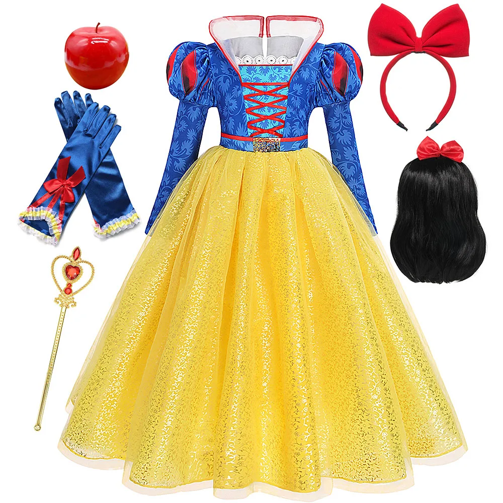 

Kids Cosplay New Snow White Costume for Girl Princess Fancy Carnival Birthday Party Prom Dress Toddler Clothing Halloween Dress