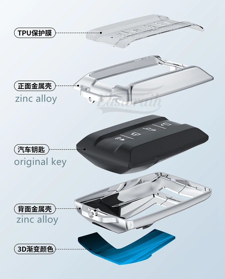 Portachiavi per auto in lega di zinco per Great Wall GWM WEY TANK 300 500 Tank300 Key decorazione protettiva Car Styling