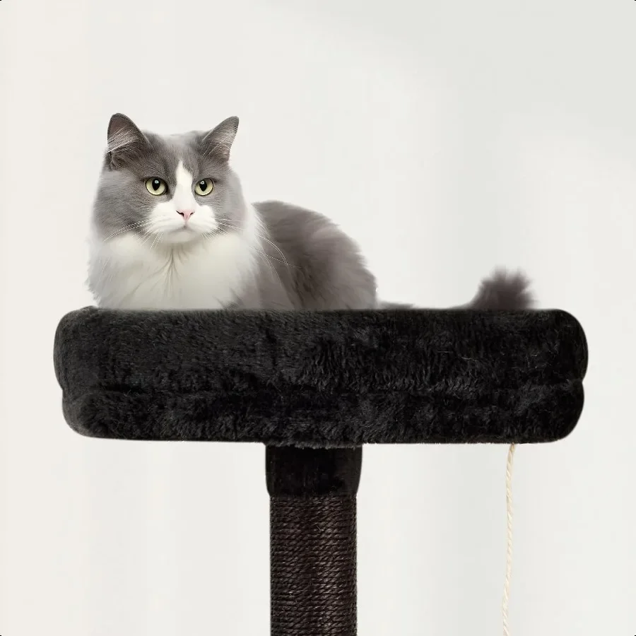 Gotycki drapak dla kota z łóżkiem w kształcie trumny dla kotów domowych, wieża dla kota z drapakiem, nowoczesny domek do zabawy dla dużych kotów, kondo