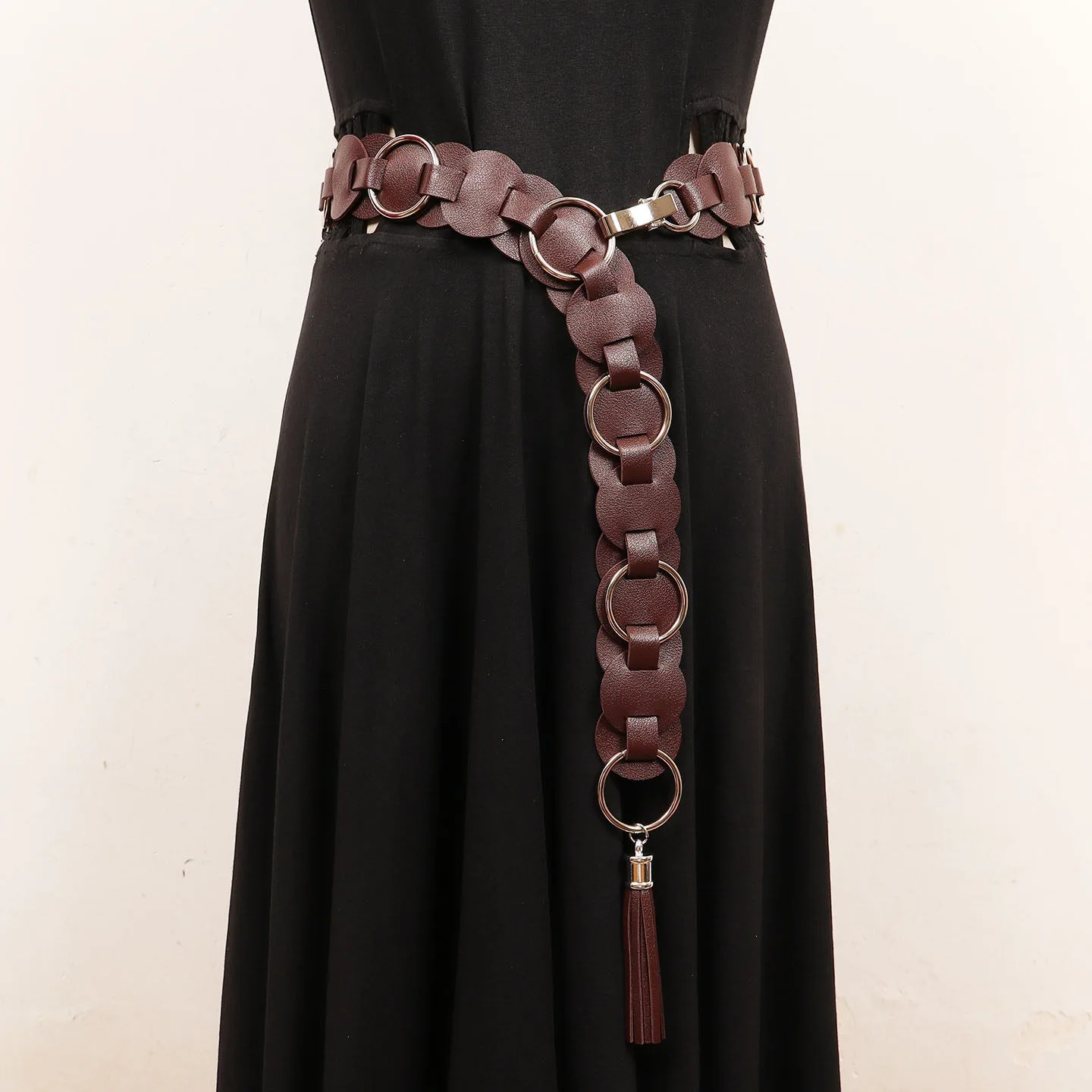 

Women's New Fashion Versatile Braided Simple Decorative Round Buckle Belt Millennial Spicy Girl Versatile Belt