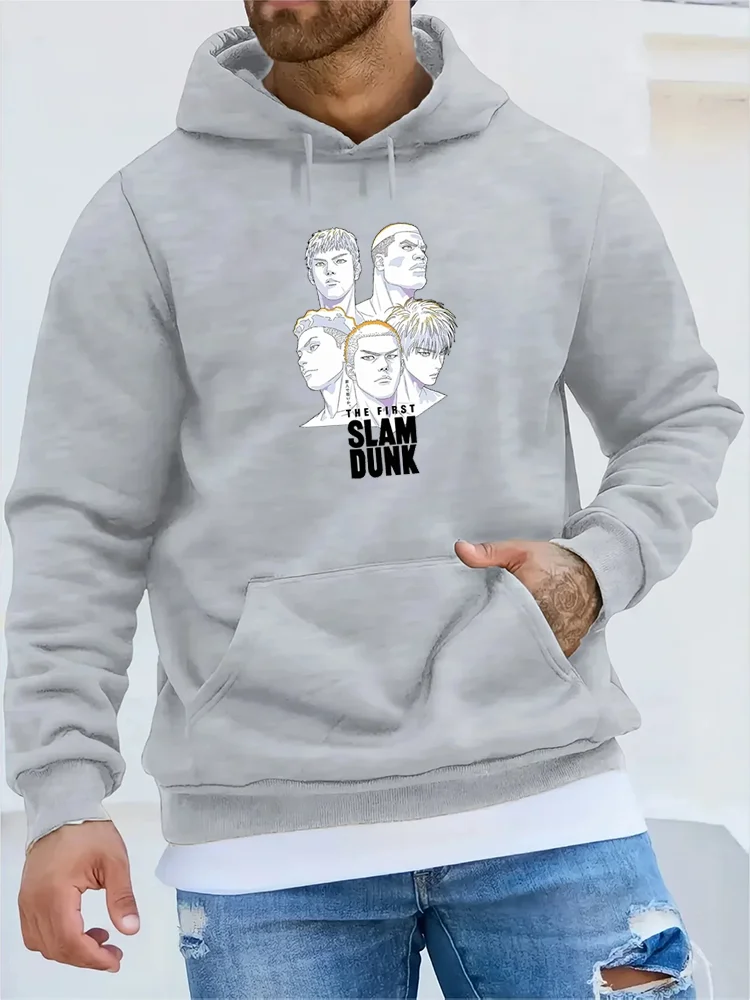 

Fall Winter New Men's Casual Sweatshirt Long Sleeve Hoodie With Pockets Men's Pullover Print Loose Comfortable Hoodie